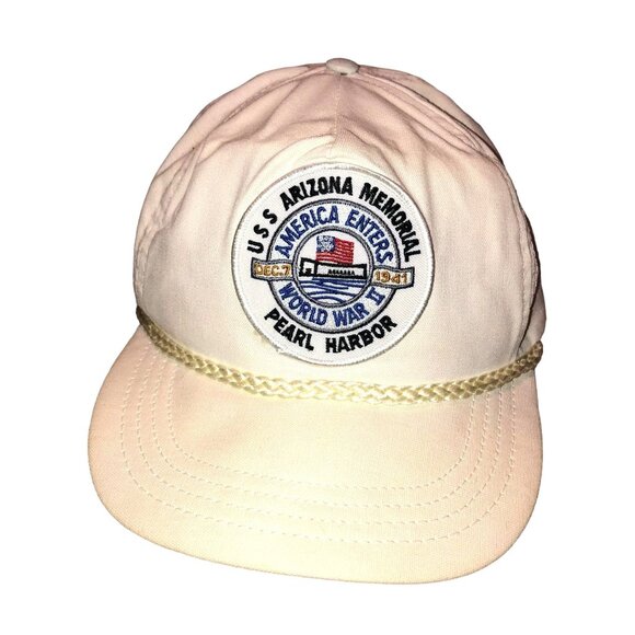 VINTAGE USS ARIZONA HAT CAP SNAPBACK WORLD WAR 2 PEARL HARBOR USA MILITARY - Picture 1 of 5